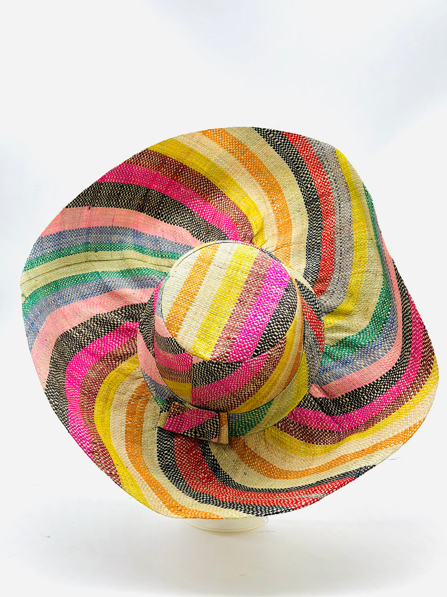 Wholesale Sun Hats: Solid Color Packable 5 & 7 Brim Raffia Straw