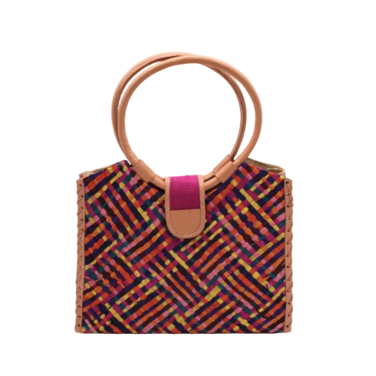 IbizaStrawHandBagwithLeatherHa
