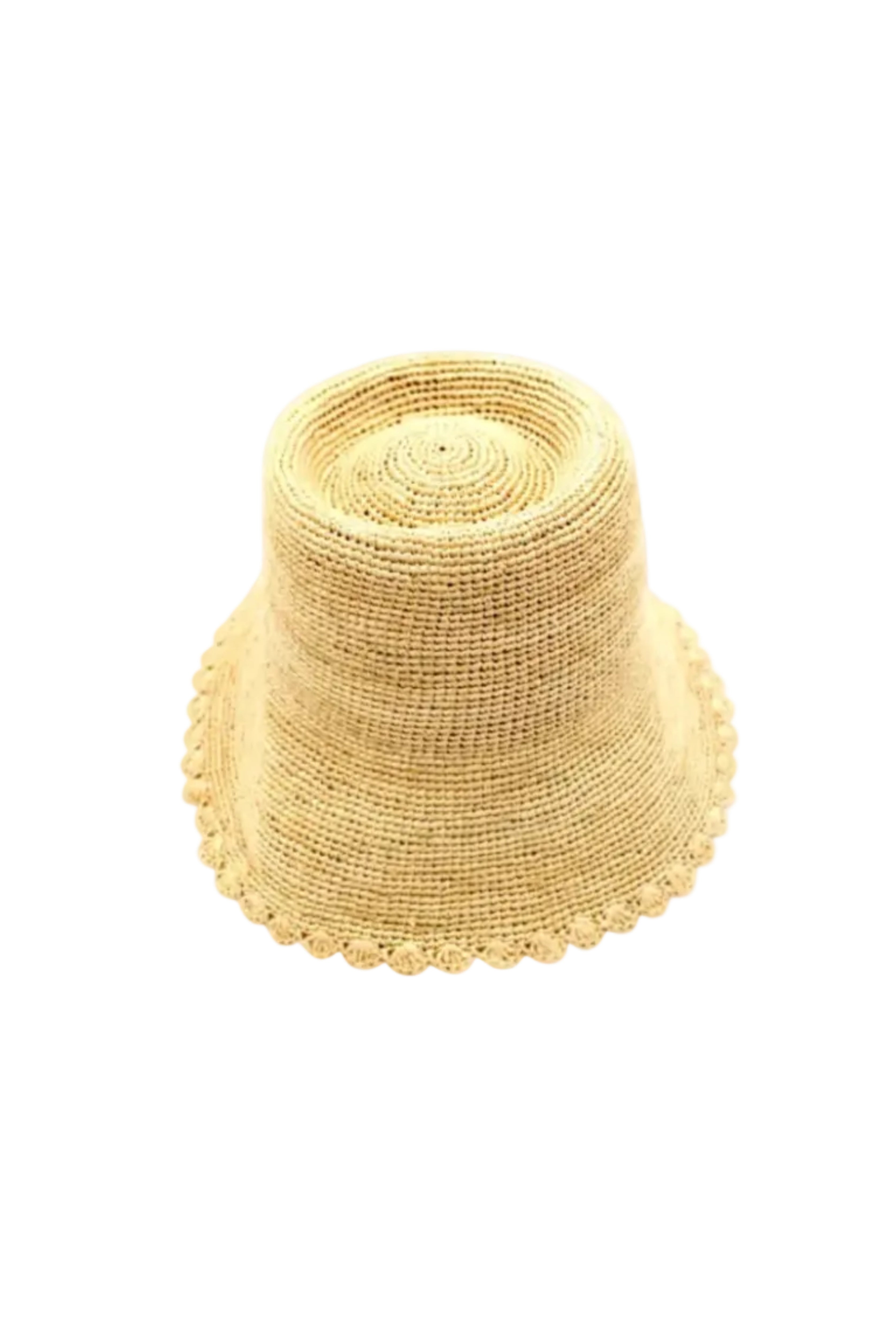 Kate Natural Crochet Bucket Straw Hats with Colored Lace Weave Edge handmade woven raffia palm fiber in a solid hue of natural straw color in a subtle link texture with lace weave floral edge trim around the outer brim two tone multicolor uv protection hat - Shebobo