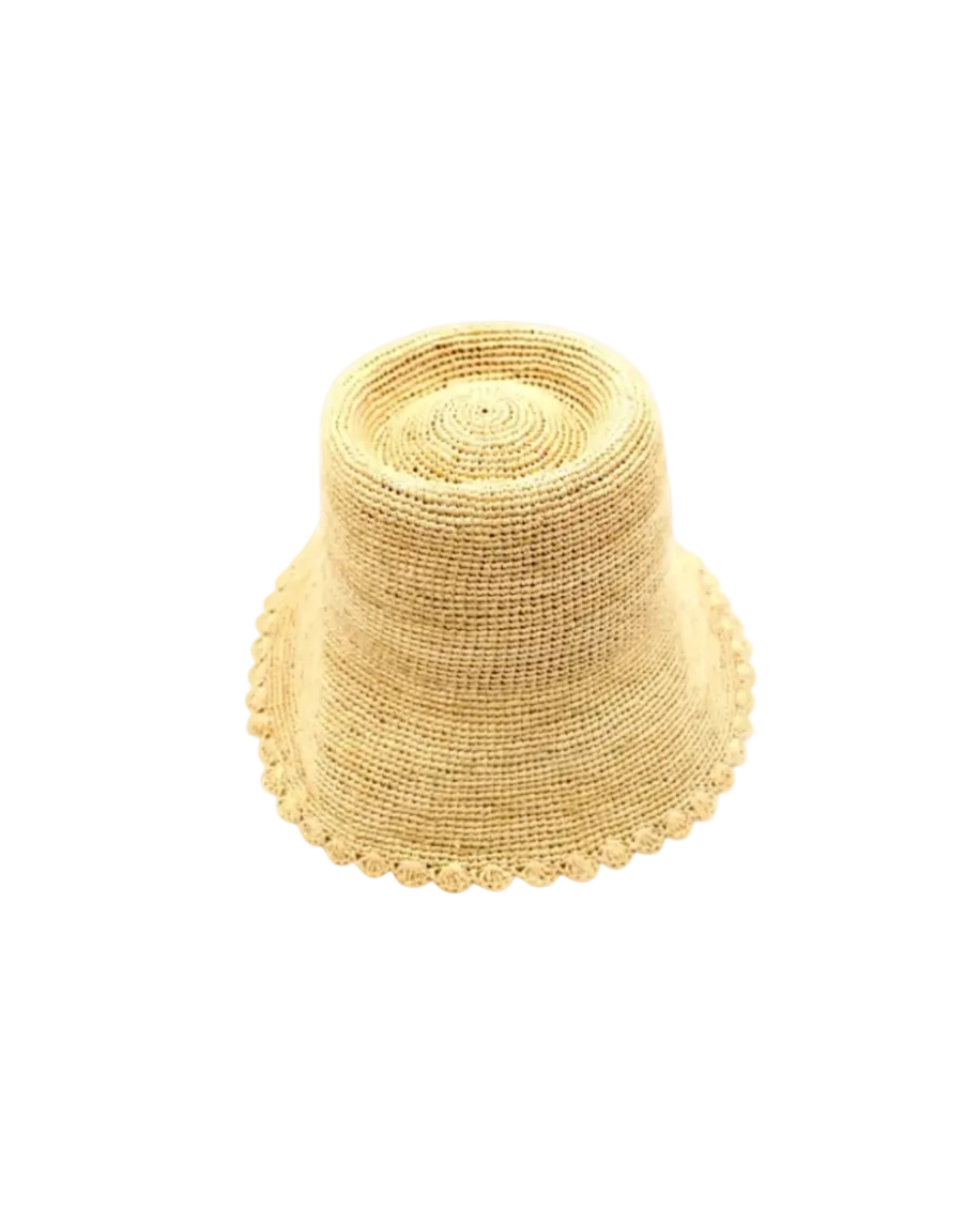 Kate Natural Crochet Bucket Straw Hats with Colored Lace Weave Edge handmade woven raffia palm fiber in a solid hue of natural straw color in a subtle link texture with lace weave floral edge trim around the outer brim two tone multicolor uv protection hat - Shebobo