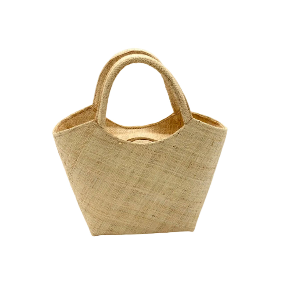 Little Betty Mini Straw Purse Zippered Handbag handmade loomed raffia palm fiber in a solid hue of natural straw color petite small bag with zipper closure - Shebobo