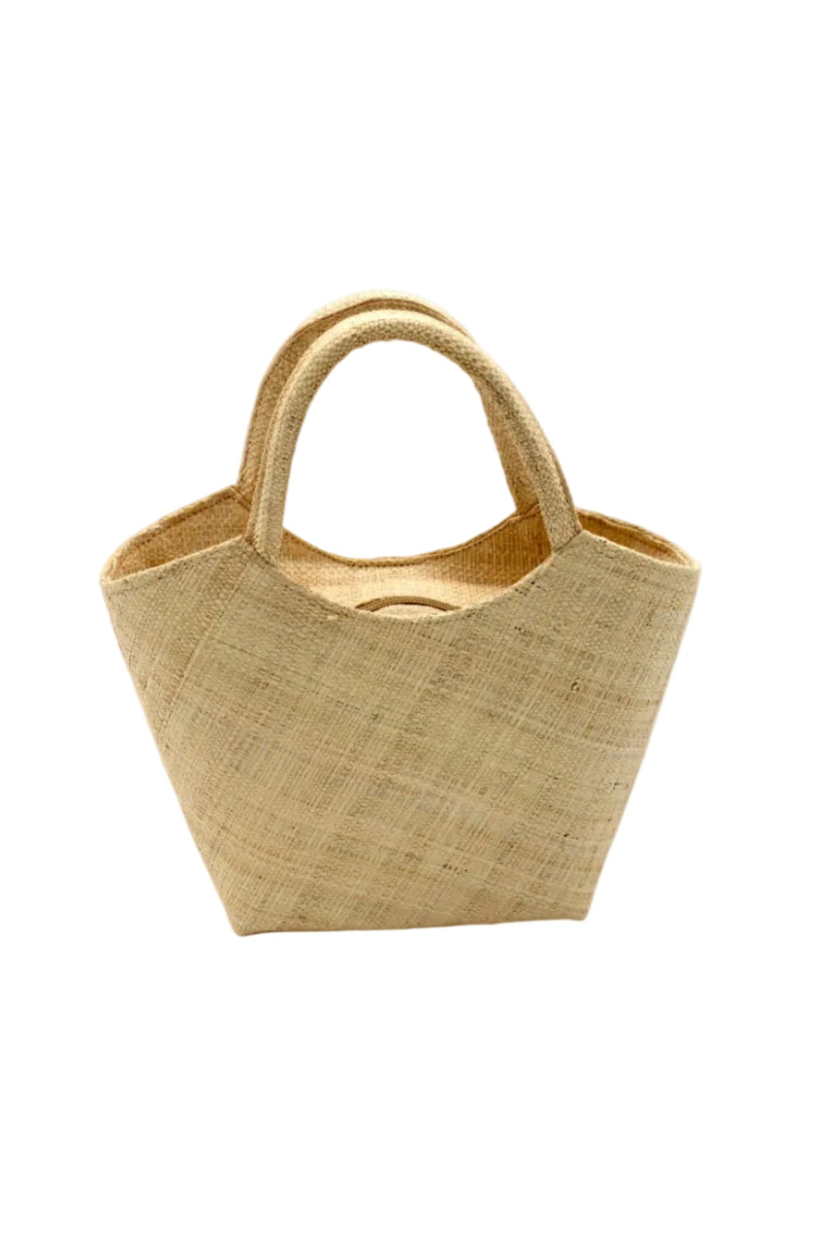 Little Betty Mini Straw Purse Zippered Handbag handmade loomed raffia palm fiber in a solid hue of natural straw color petite small bag with zipper closure - Shebobo