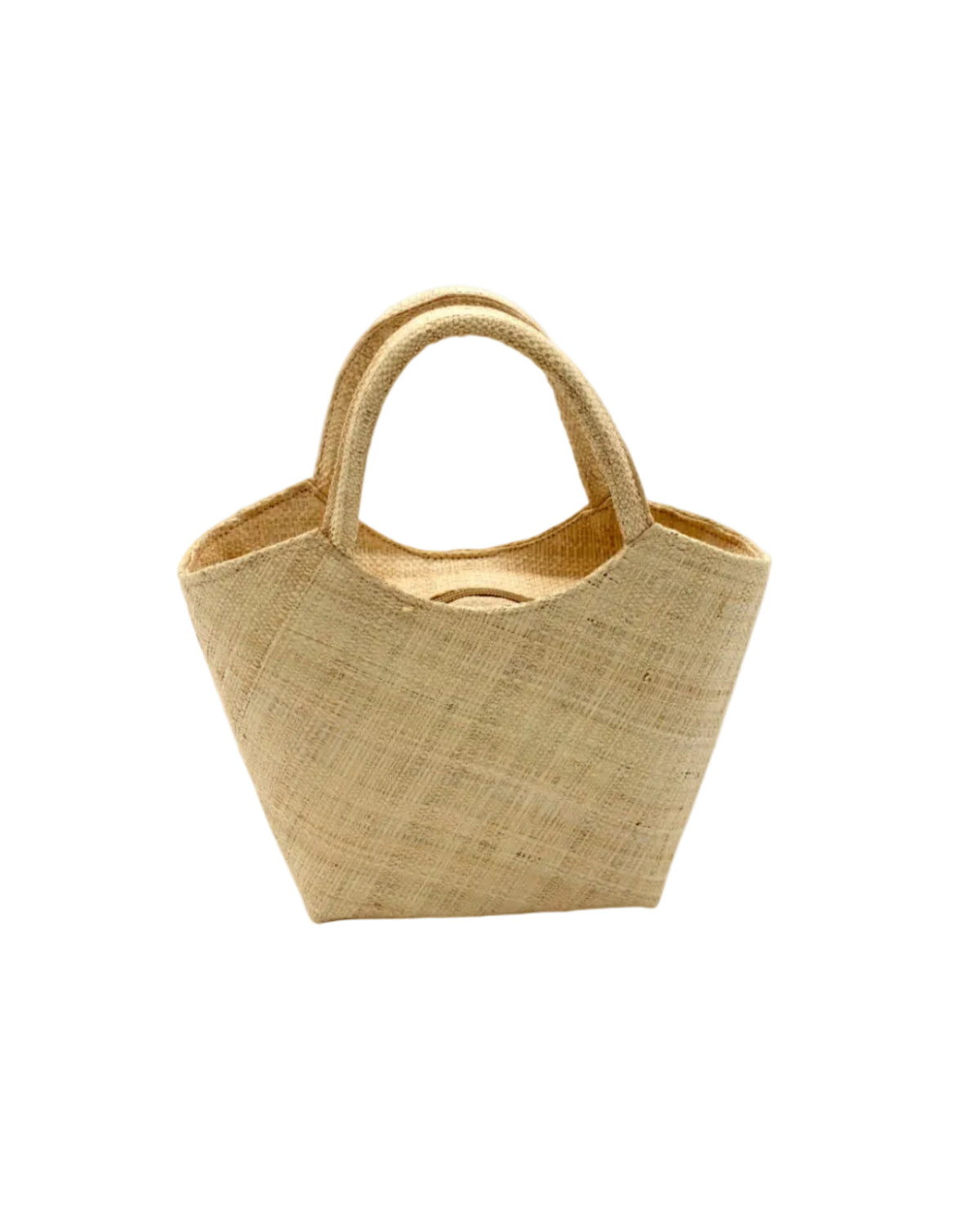 Little Betty Mini Straw Purse Zippered Handbag handmade loomed raffia palm fiber in a solid hue of natural straw color petite small bag with zipper closure - Shebobo