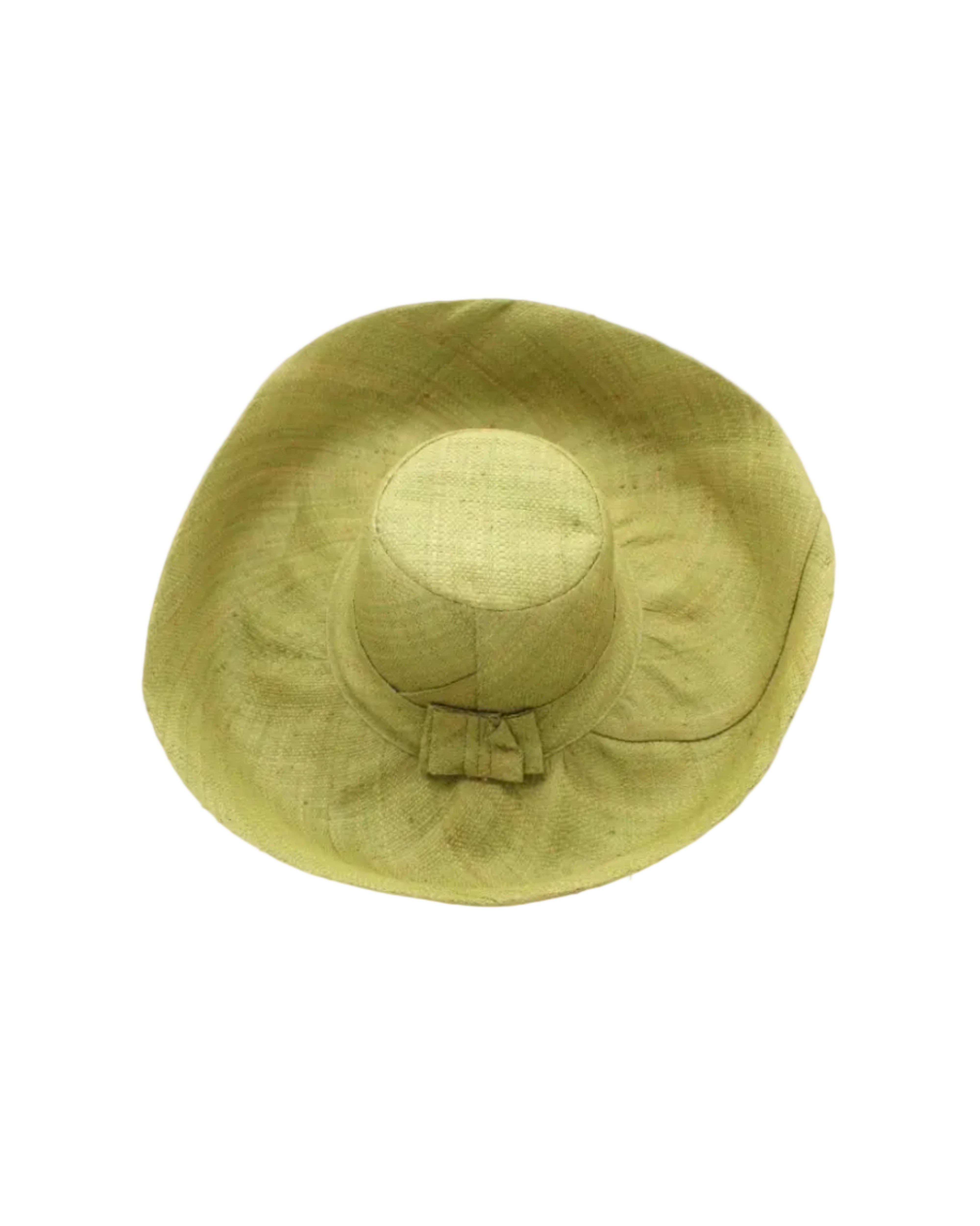 Monica 5" & 7" Wide Brim Solid Color Packable Straw Sun Hat handmade loomed raffia in a solid hue of Matcha light/meadow/yellow/green - Shebobo