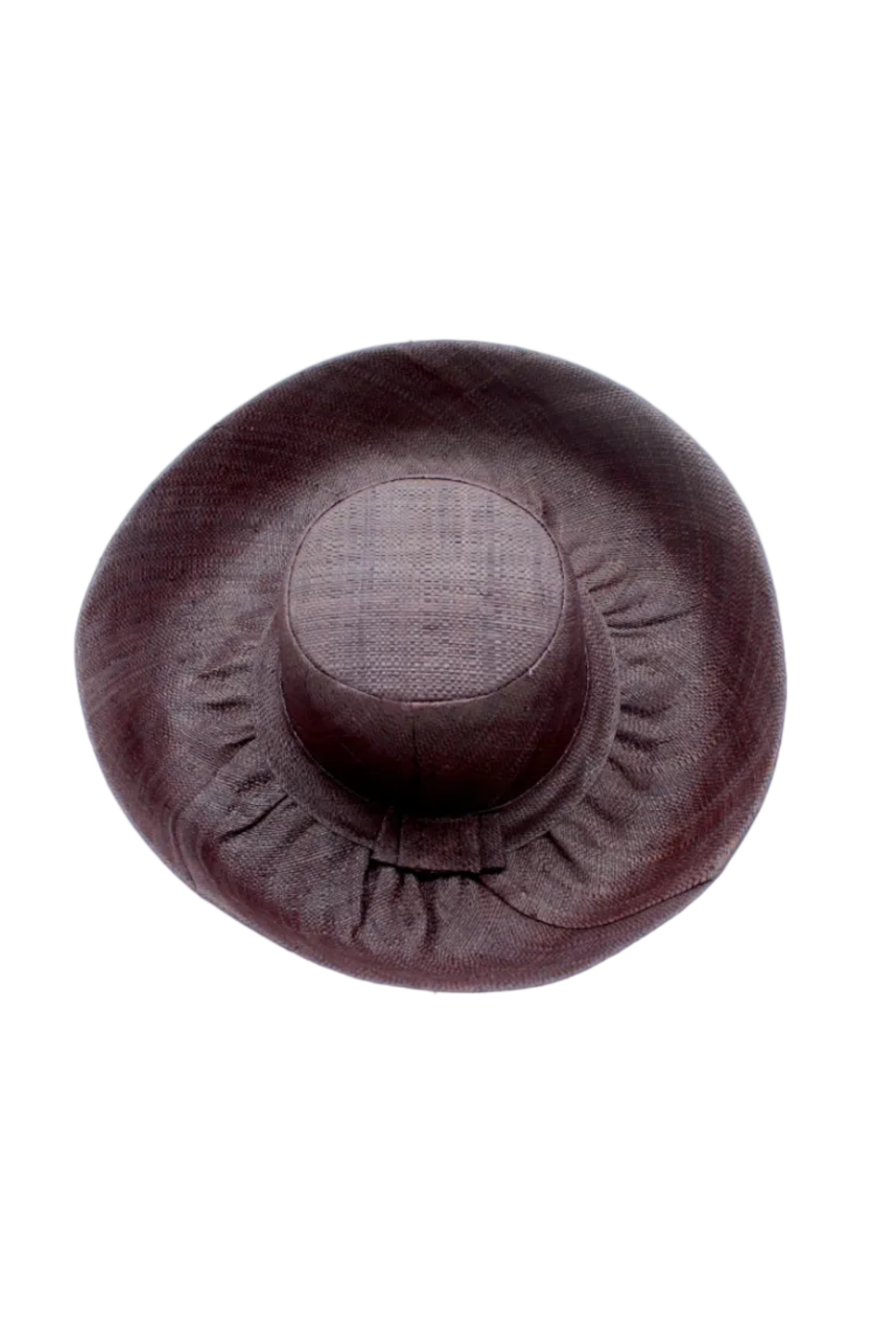 Monica 5" & 7" Wide Brim Mocha Packable Straw Sun Hat handmade loomed raffia in a solid hue of mocha chocolate/dark/brown lightweight malleable flexible sun protection hat - Shebobo