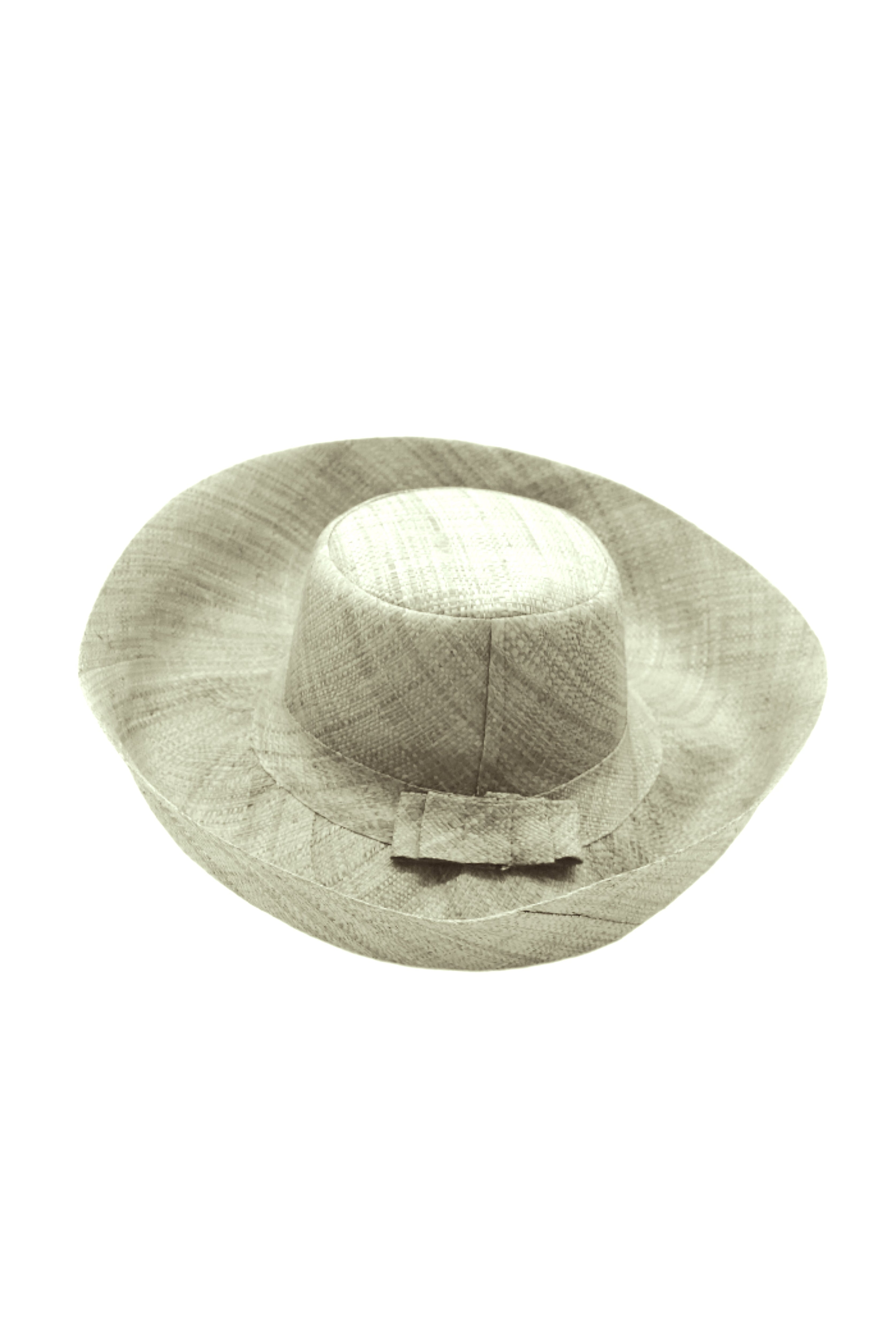 Monica 5" & 7" Wide Brim Pewter Packable Straw Sun Hat handmade loomed raffia in a solid hue of light grey lightweight malleable flexible sun protection hat - Shebobo