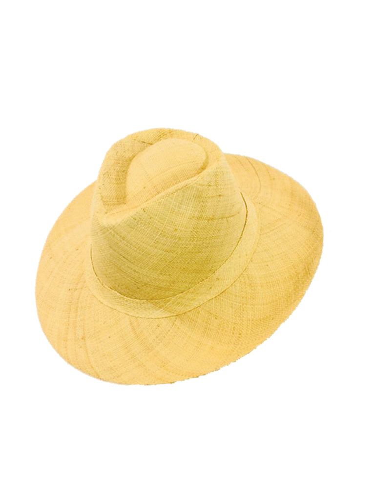 Panama Natural unisex straw hat handmade loomed raffia 3" brim sun hat - Shebobo 