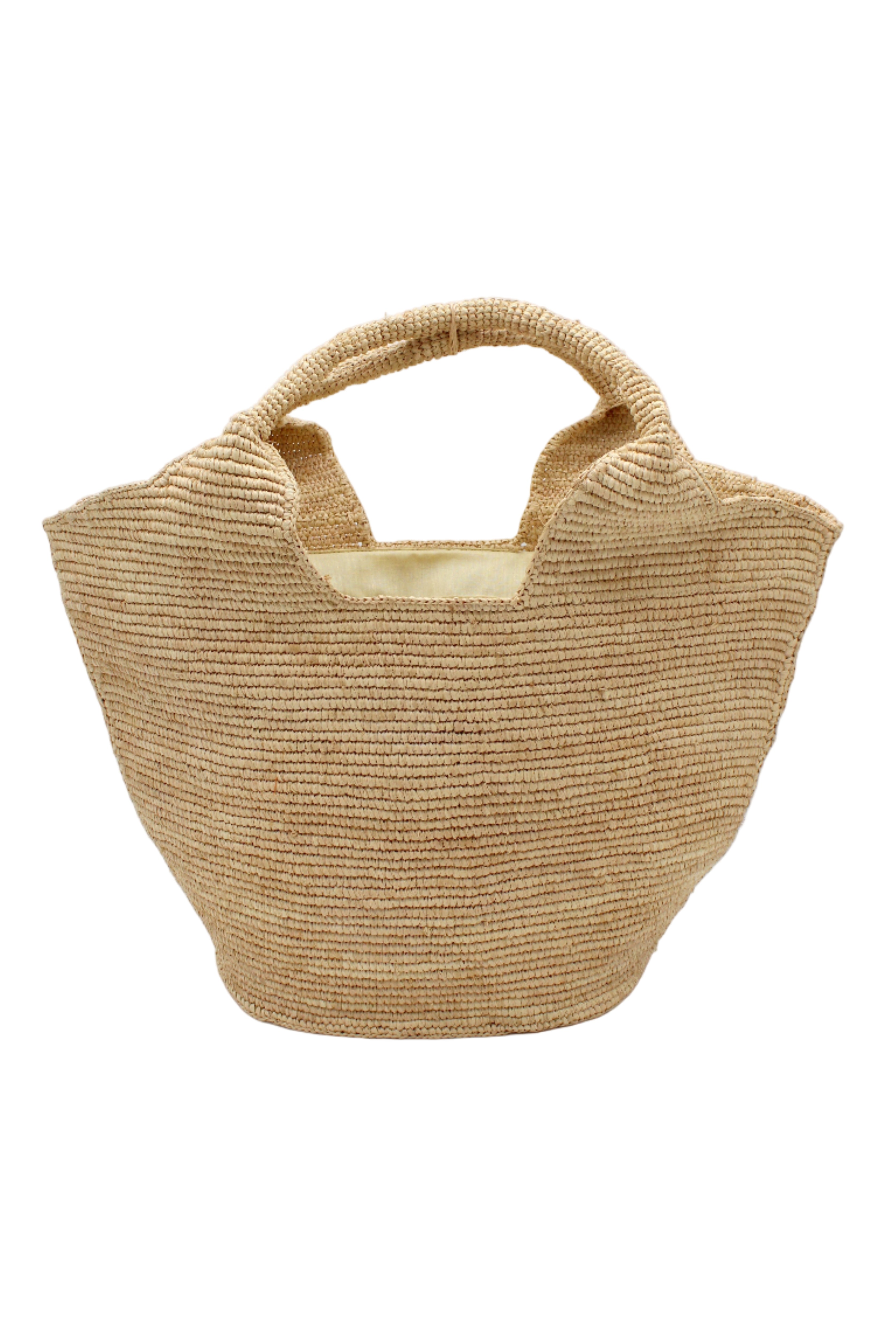 St. Tropez Heart Shaped Crochet Straw Basket Handbag handmade crochet natural raffia palm fiber in a solid hue of natural straw color with a subtle link texture beach bag shoulder bag - Shebobo