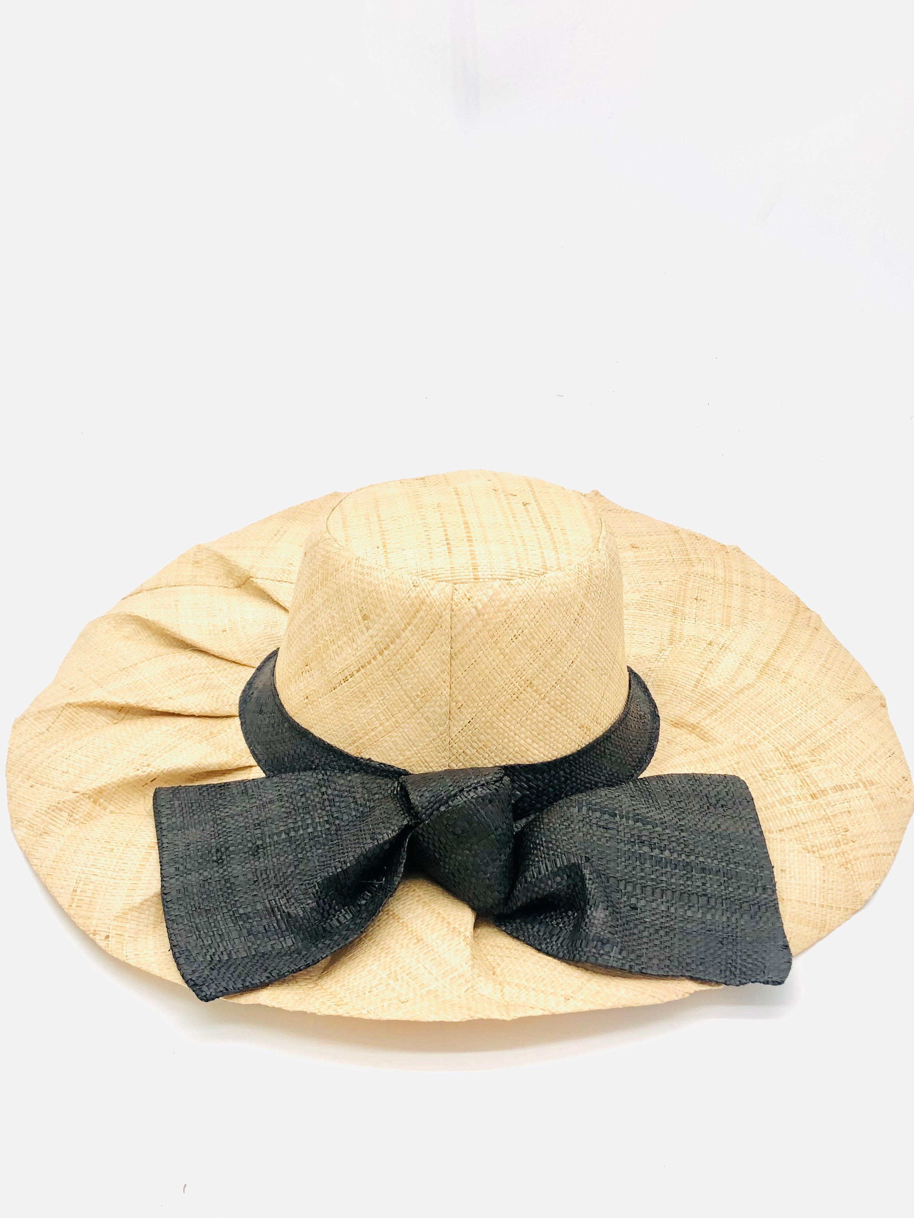 5 Brim Fan Straw Sun Hat with Big Bow – Shebobo