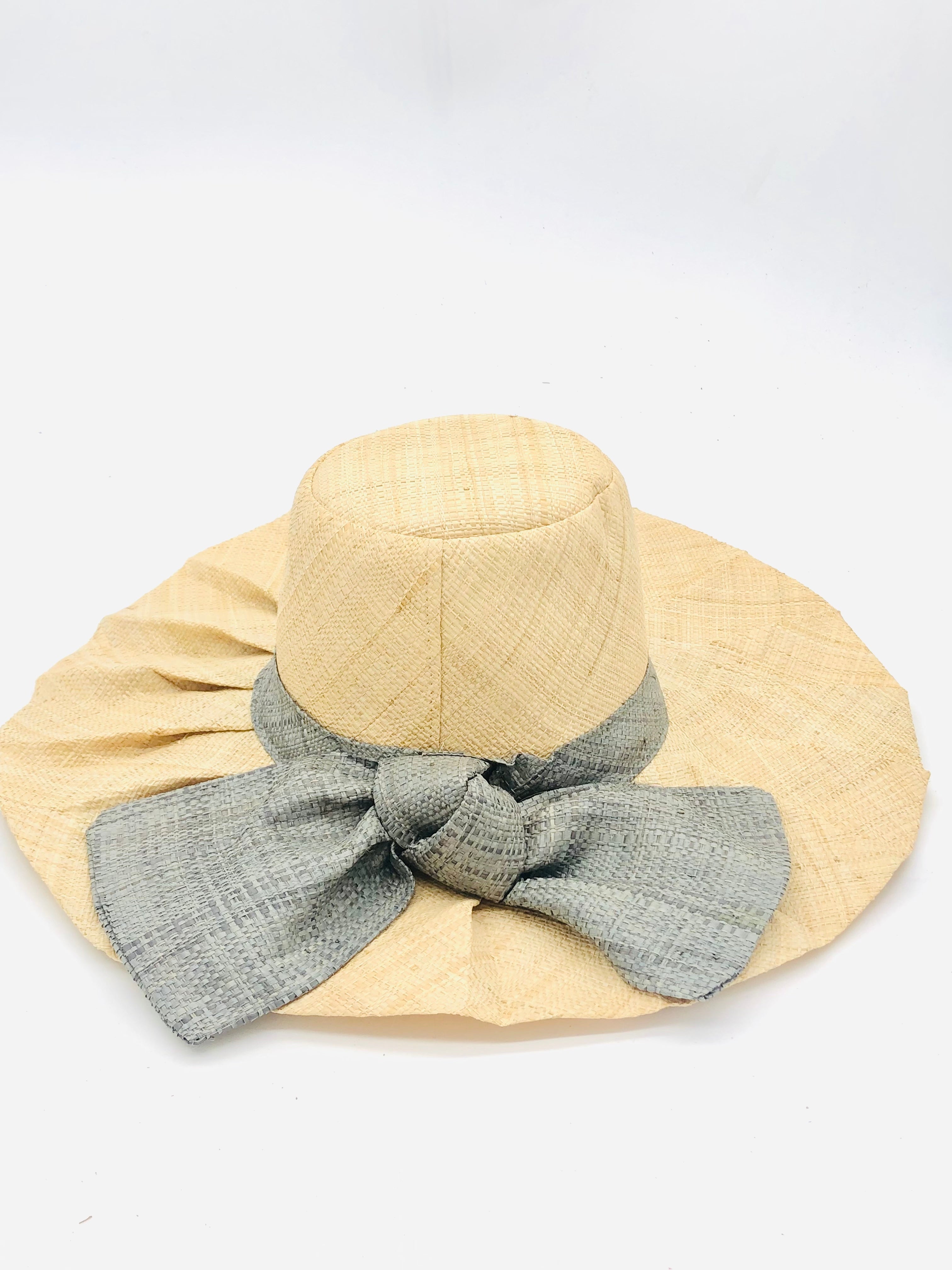 5 Brim Fan Straw Sun Hat with Big Bow – Shebobo