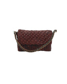 Anna Petal Pattern Crochet Straw Over Shoulder Envelope Clutch Purse handmade raffia palm fiber in a solid hue of Espresso chocolate/dark/brown crochet in multiple textures resulting in a subtle pattern of vertical linked bands on the bottom half of the bag, and a floral petal or shell pattern on the upper envelope flap with braided leather shoulder strap handbag shoulder bag - Shebobo