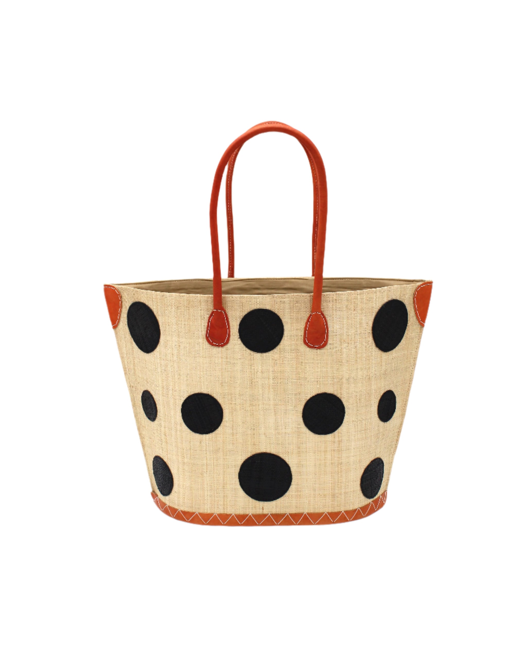 Capri Polka Dot Small Straw Tote Bag – Shebobo