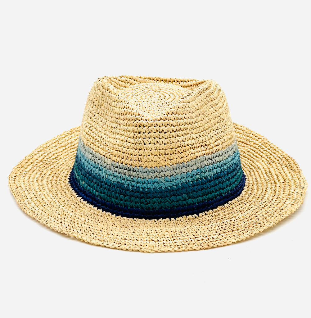 Crochet Fedora - Unisex Straw Hats - Shebobo