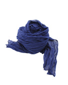 Isla Solid Color Cotton Scarf Wrap Dusk Dark Blue - Shebobo