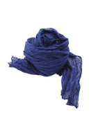 Isla Solid Color Cotton Scarf Wrap Dusk Dark Blue - Shebobo