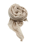 Isla Solid Color Cotton Scarf Wrap Natural Beige - Shebobo