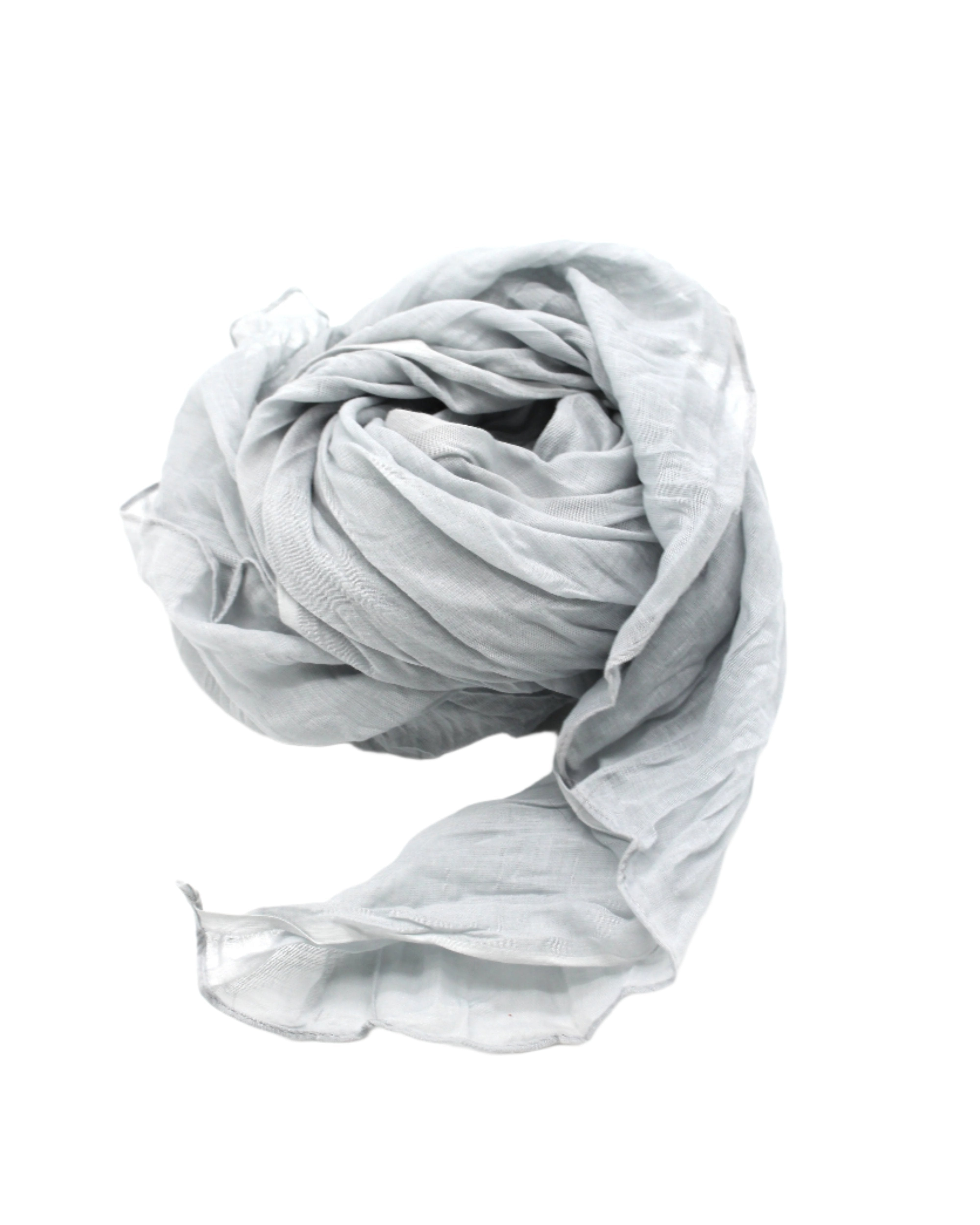 Isla Solid Color Cotton Scarf Wrap Sky Light Grey - Shebobo