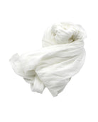 Isla Solid Color Cotton Scarf Wrap Pure White - Shebobo
