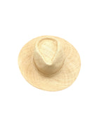 Jamie Panama 3" brim handmade loomed raffia in a solid hue of natural straw color with attached matching hat band uv/sun protection lightweight breathable straw sun hat - Shebobo