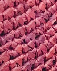 Kate 3" Brim Crochet Bucket Straw Hats Sample color Claret bordeaux/red/purple handmade crochet natural raffia palm fiber - Shebobo