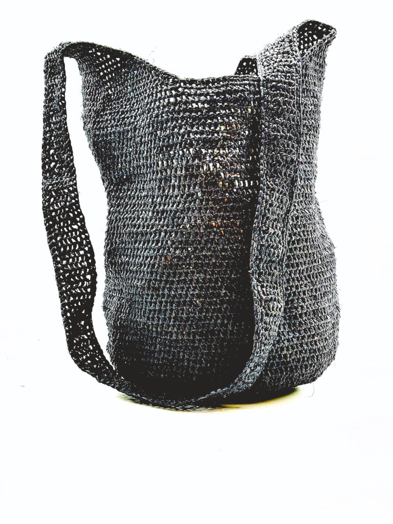Kiki Crochet Straw Crossbody Bag - Shebobo