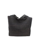 Mamie XL Crochet Straw Basket Handbag handmade crochet natural raffia palm fiber in a solid hue of black purse beach bag - Shebobo