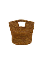 Mini ConCon Cinnamon tobacco/dark brown Crochet Straw Basket - Petite Crochet Bag handmade natural raffia palm fiber woven handbag - Shebobo