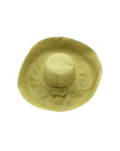 Monica 5" & 7" Wide Brim Solid Color Packable Straw Sun Hat handmade loomed raffia in a solid hue of Matcha light/meadow/yellow/green  - Shebobo