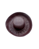 Monica 5" & 7" Wide Brim Mocha Packable Straw Sun Hat handmade loomed raffia in a solid hue of mocha chocolate/dark/brown lightweight malleable flexible sun protection hat - Shebobo