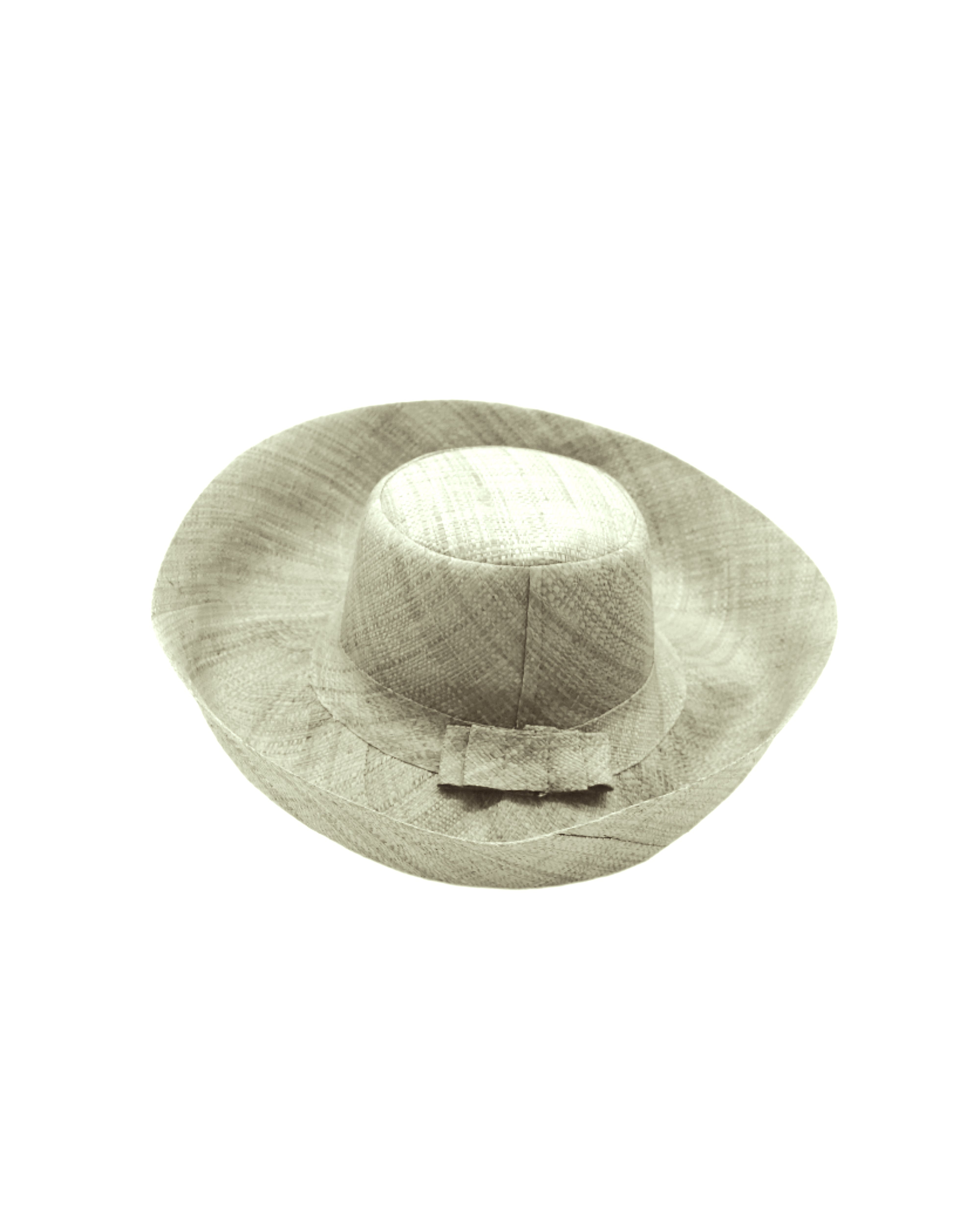 Monica 5" & 7" Wide Brim Pewter Packable Straw Sun Hat handmade loomed raffia in a solid hue of light grey lightweight malleable flexible sun protection hat - Shebobo