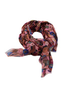 Poppy Dreams Scarf Wrap Pink with multicolored floral patterned scarf - Shebobo