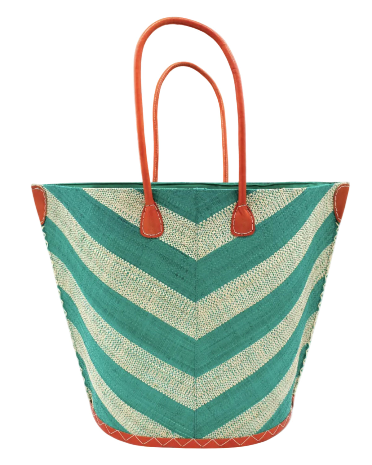 Santa Cruz Wide Stripe Chevron Large Straw Tote Bag – Shebobo