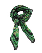 Sweet Meadow Scarf Wrap Green Multicolor Floral Pattern with black, white, green, yellow, etc. - Shebobo
